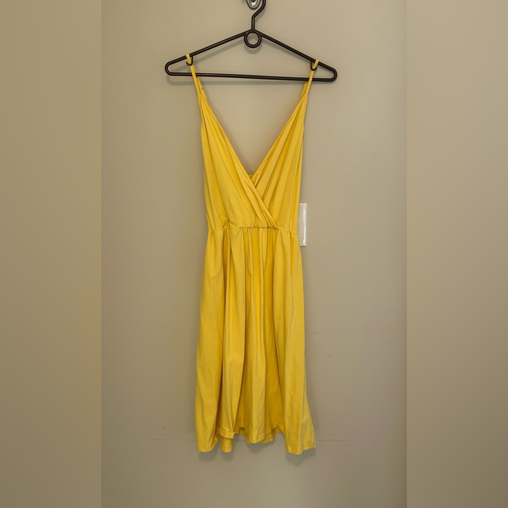 Yellow Spaghetti Strap Wrap Dress Women’s Size XXL